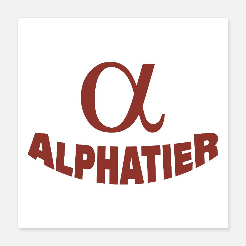 ALPHATIER Poster 40x40 cm