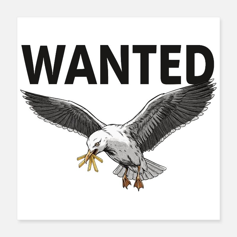 Recherché : Frites Seagull Poster 40 x 40 cm