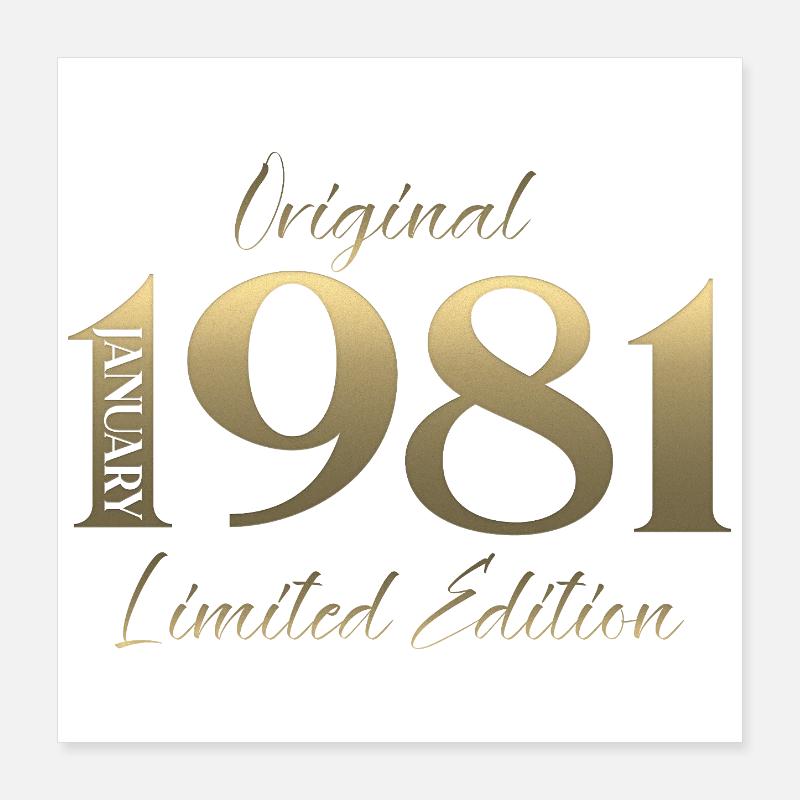45e anniversaire Original janvier 1981 Poster 40 x 40 cm