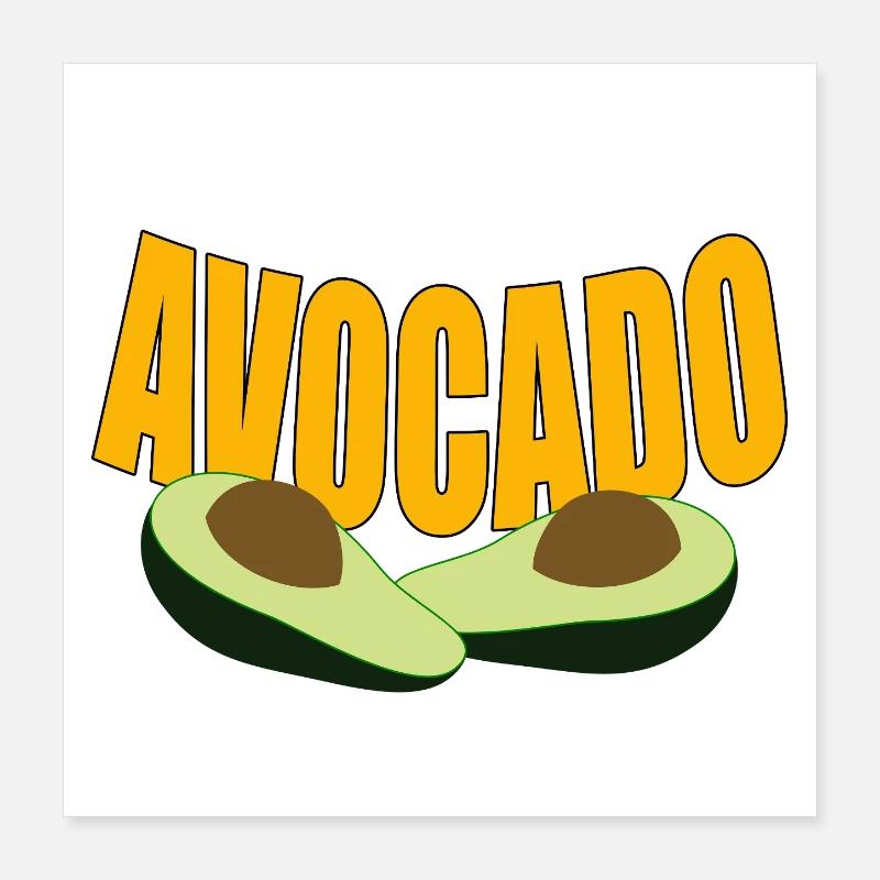 AVOCADO Poster 40x40 cm