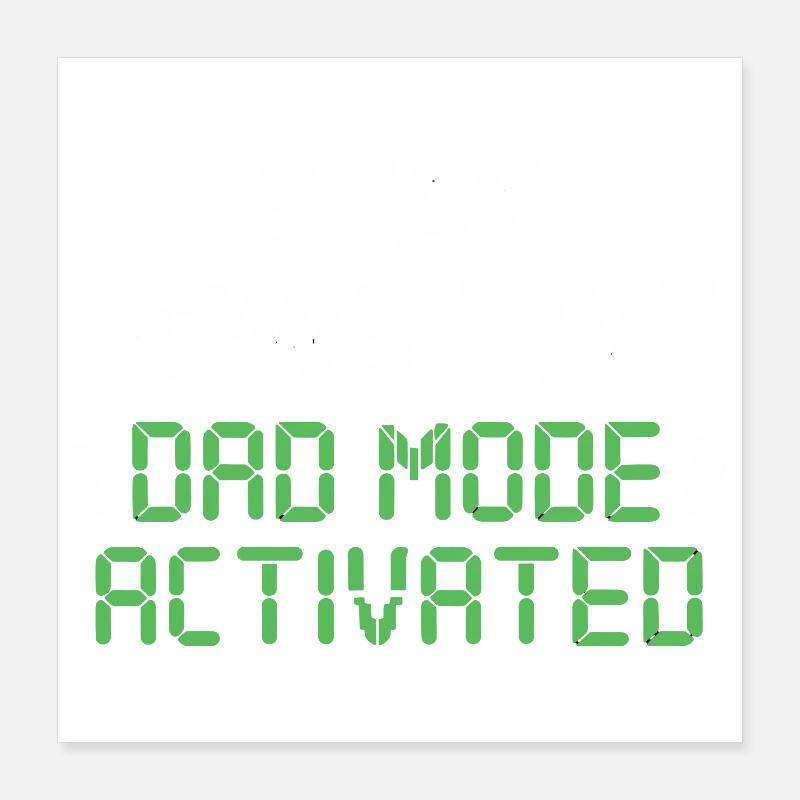Reste pauvre Mode Papa activé Plus drôle Poster 40 x 40 cm
