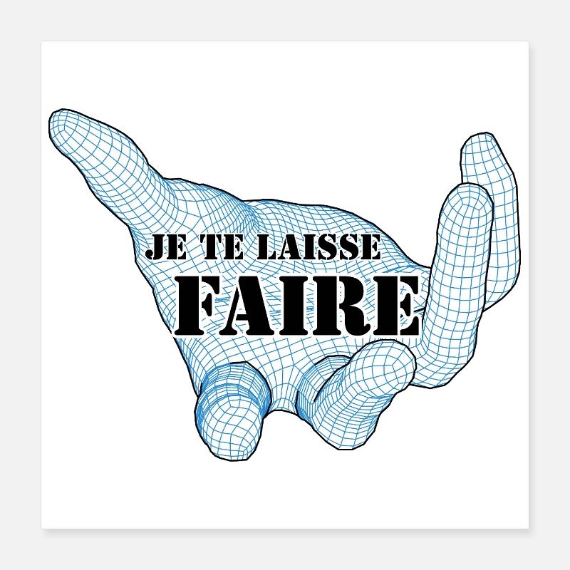 ICH LASSE DICH DAS MACHEN. Poster 40x40 cm