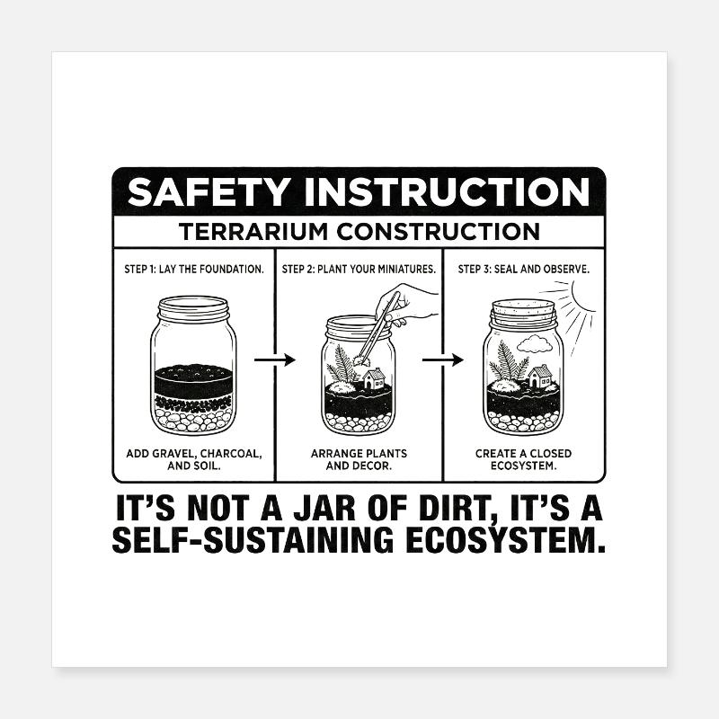 Guide de construction de terrarium : pas juste un bocal de Di Poster 40 x 40 cm