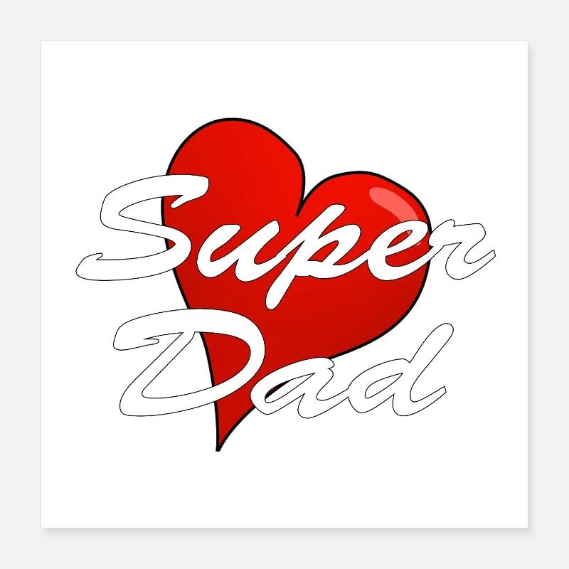 Super papa Poster 40 x 40 cm