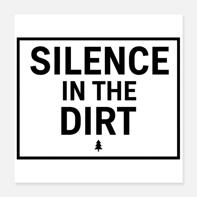 Schweigen im Dreck Schweizer Typografie-Tee Poster 40x40 cm