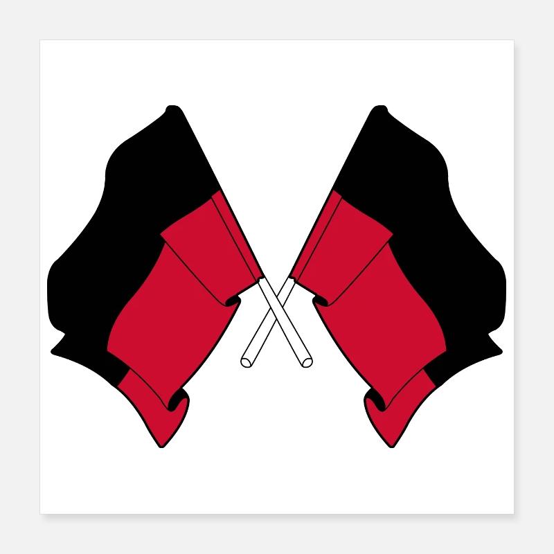 Drapeaux croisés de Nimègue Poster 40 x 40 cm