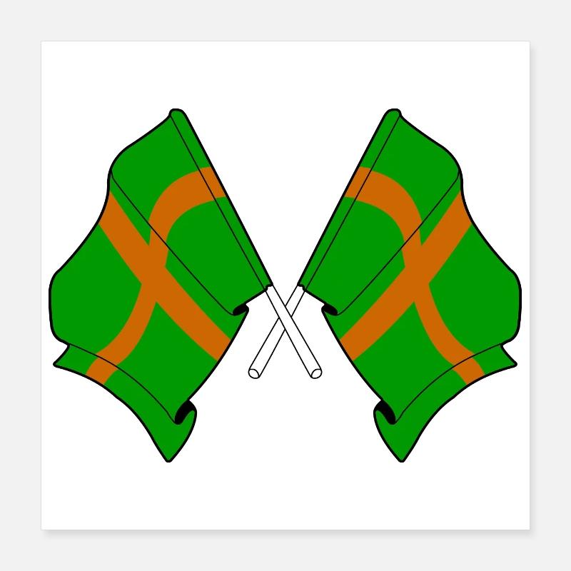 Drapeaux de marche de Nimègue Poster 40 x 40 cm