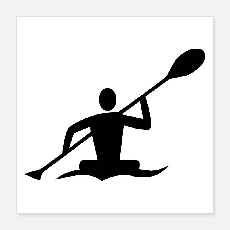 Canoë Poster 40 x 40 cm