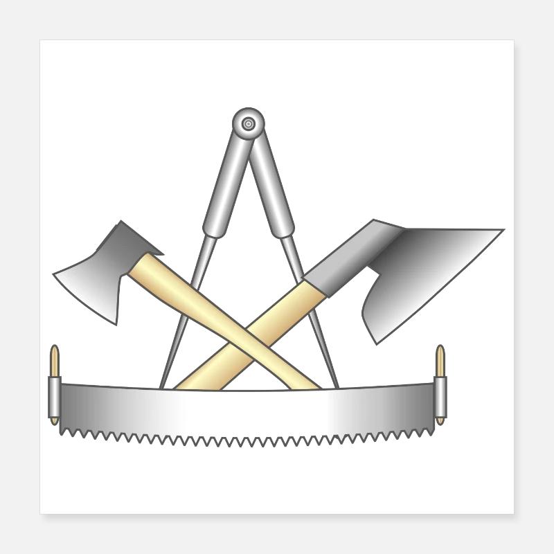 Carpenter, guild sign Poster 16" x 16" (40x40 cm)