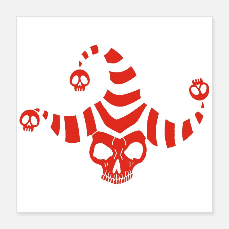 Red Goblin Skull Poster 16" x 16" (40x40 cm)
