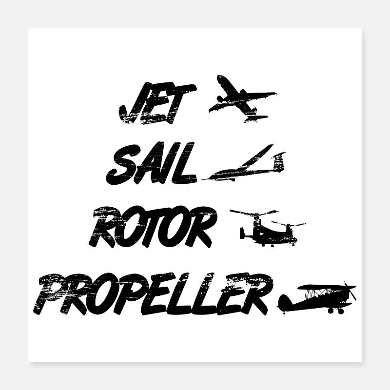 Airplane Enthusiast Poster 16" x 16" (40x40 cm)