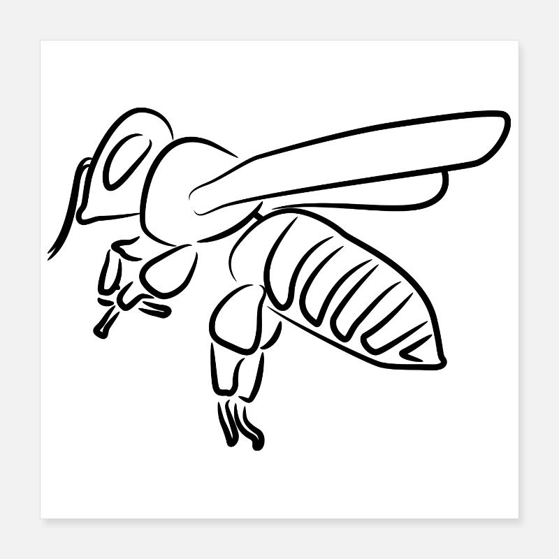Abeille Poster 40 x 40 cm