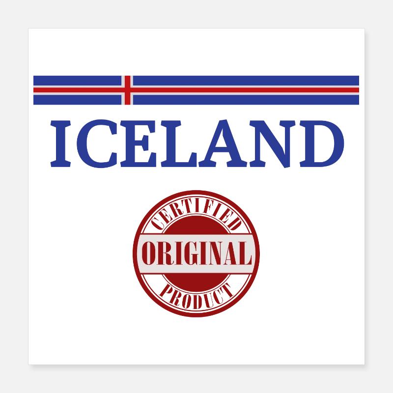Drapeau de l’Islande, fierté islandaise Poster 40 x 40 cm