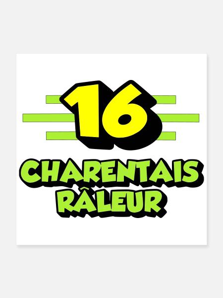 Beschwerdende Charentais - Poster 40x40 cm - Weiß - Vorne