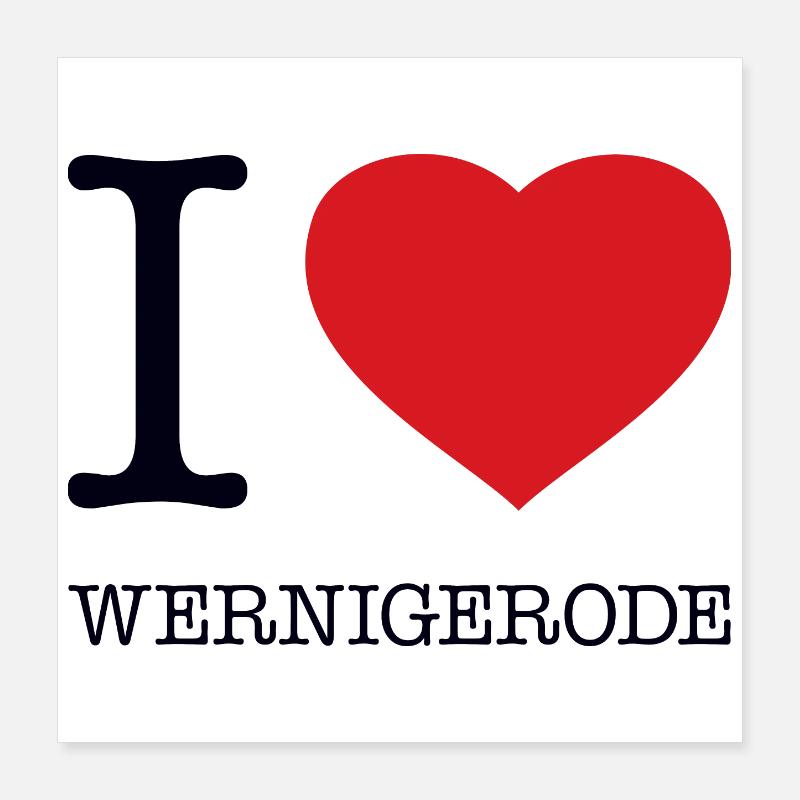 J’ADORE WERNIGERODE Poster 40 x 40 cm