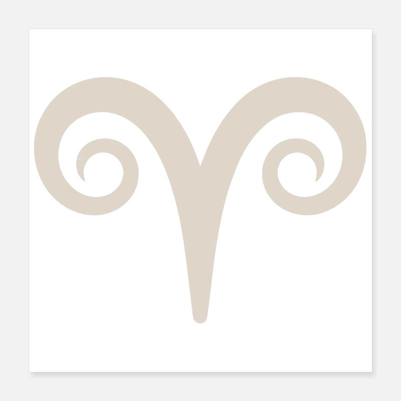 Aries Zodiac Symbol Aries Horoscope Aries Poster 16" x 16" (40x40 cm)