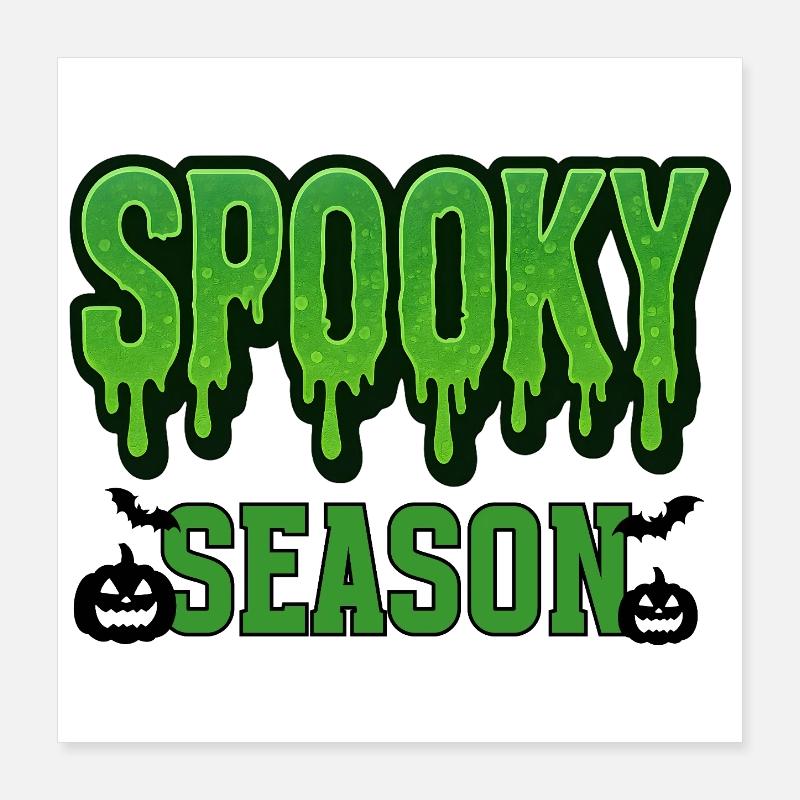 Illustration de saison effrayante Poster 40 x 40 cm
