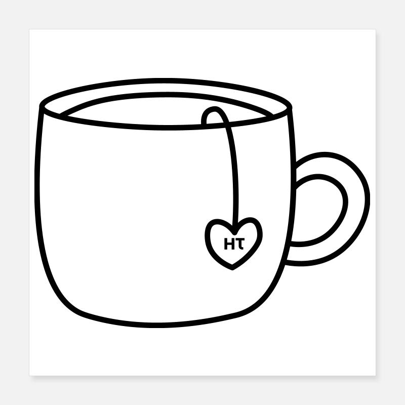 HT logo Tasse_Transparent Poster 40 x 40 cm