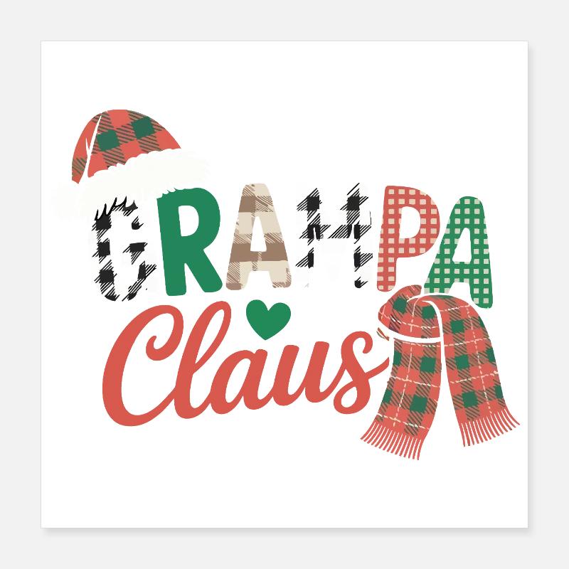 Papy Noël Poster 40 x 40 cm