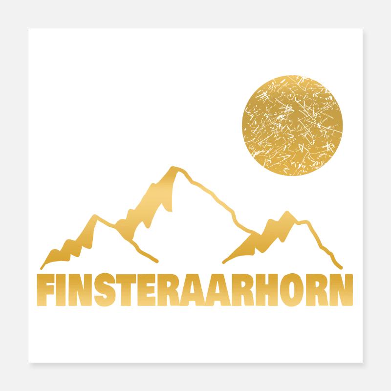 finsteraarhorn als Bouldern Poster 40x40 cm