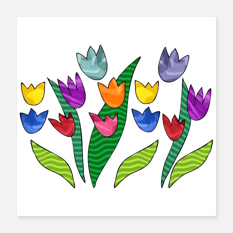 Fleur Poster 40 x 40 cm