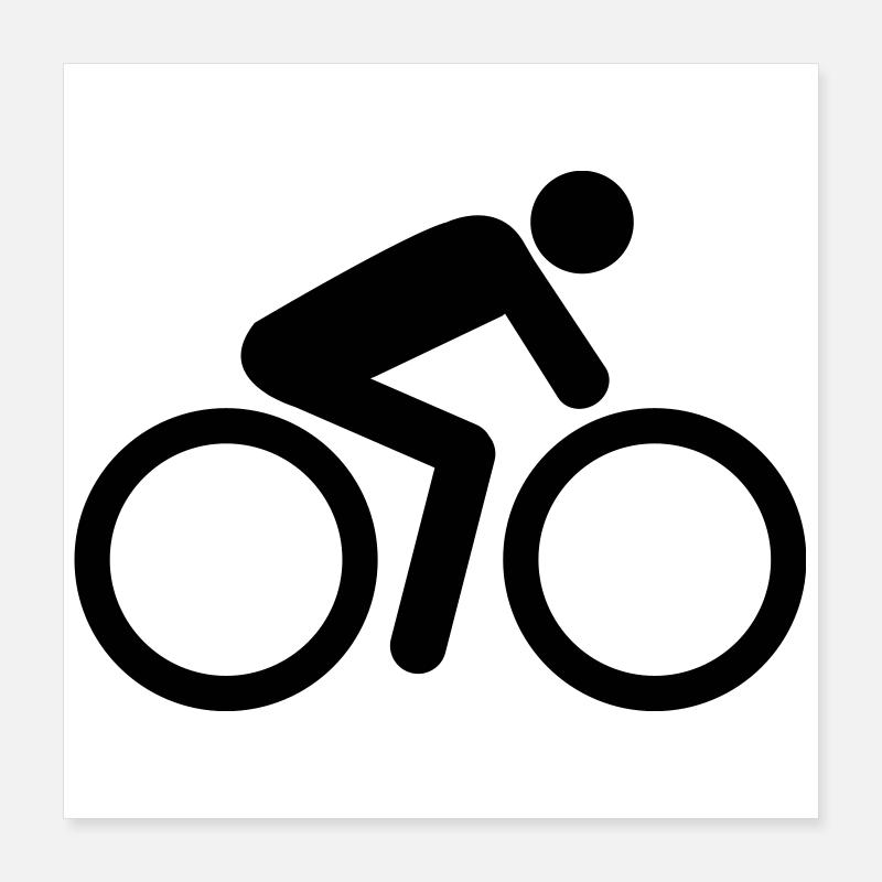 biker cyclist Poster 16" x 16" (40x40 cm)