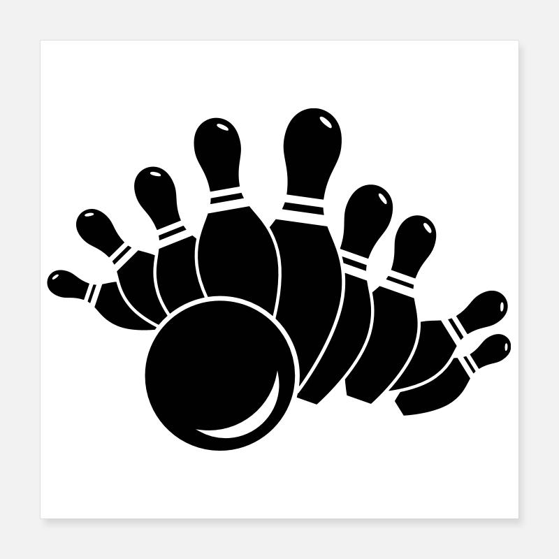sport kegeln Poster 40x40 cm