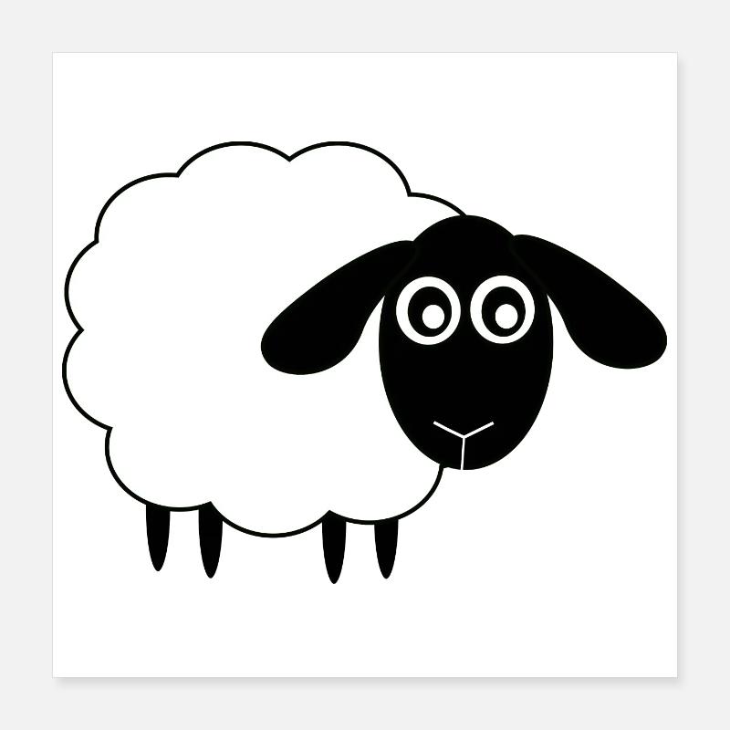 Sheep Poster 16" x 16" (40x40 cm)