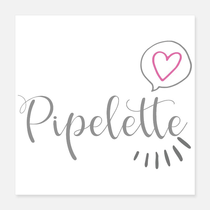 Chic Heart Pipelette Poster 16" x 16" (40x40 cm)