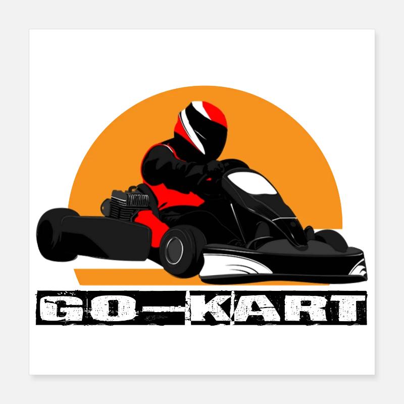 Go Kart Poster 40x40 cm
