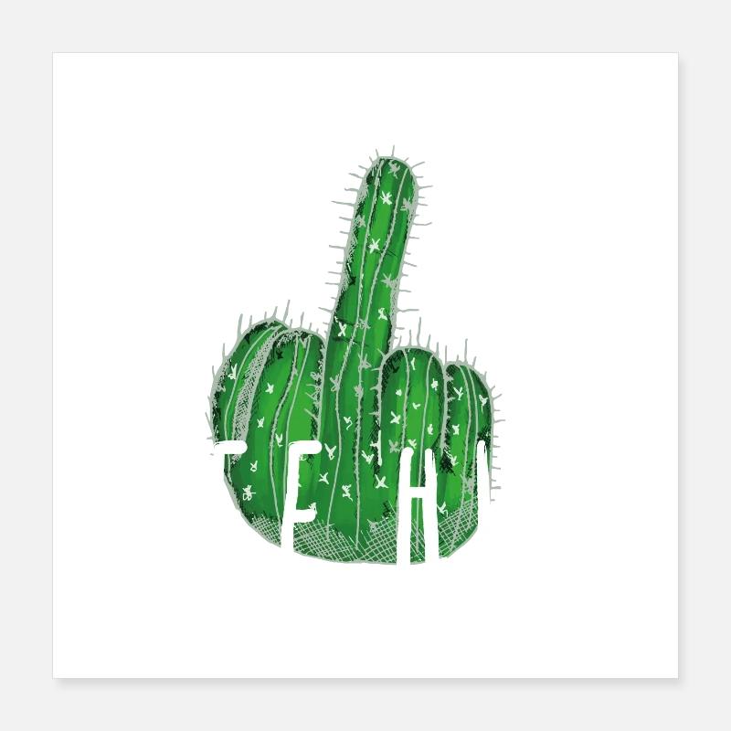 Câlins gratuits - Cactus, Majeur Poster 40 x 40 cm