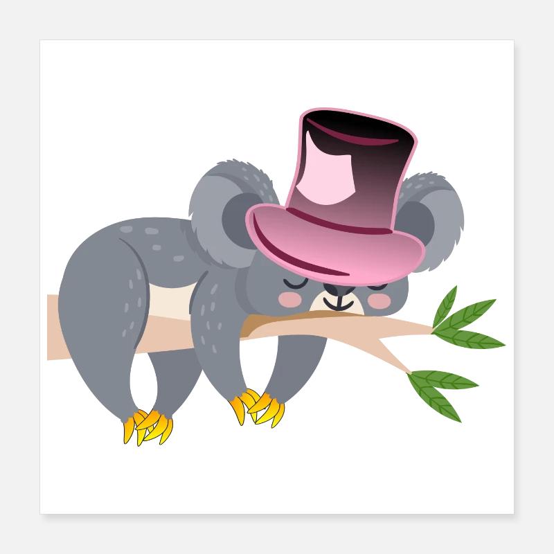 KOALA BÄR - SCHLAFEN Poster 40x40 cm