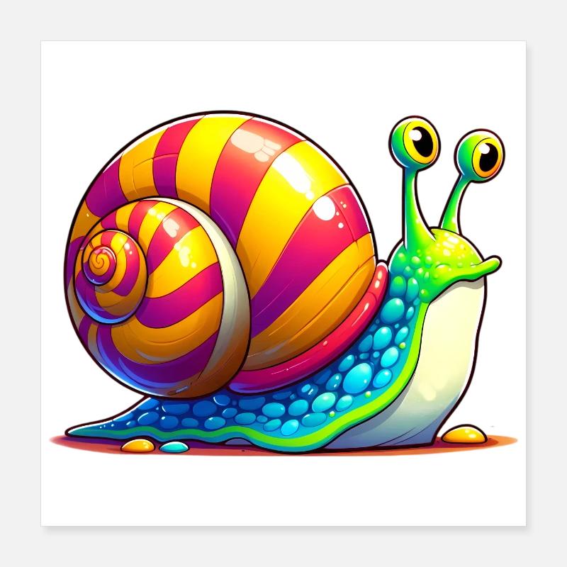 Schnecke Poster 40x40 cm