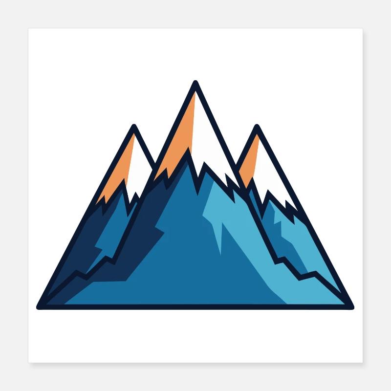 Montagnes Poster 40 x 40 cm