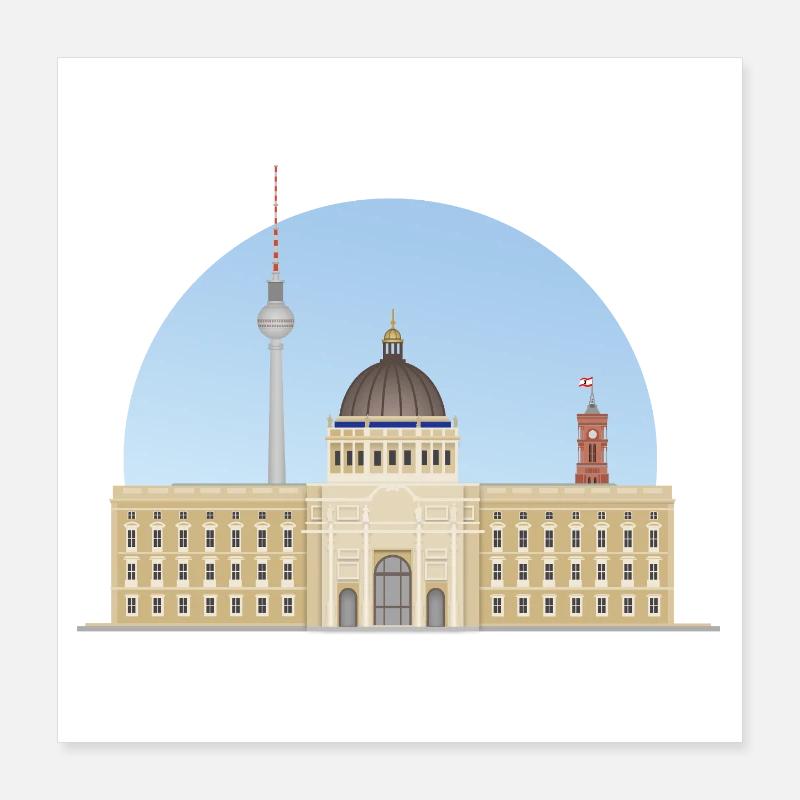 Berlin (aka Humboldt Forum) Poster 16" x 16" (40x40 cm)
