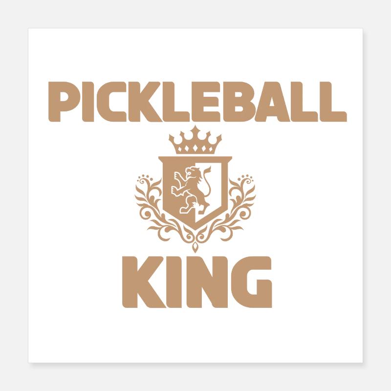 Pickleball King Pattern Design Poster 16" x 16" (40x40 cm)
