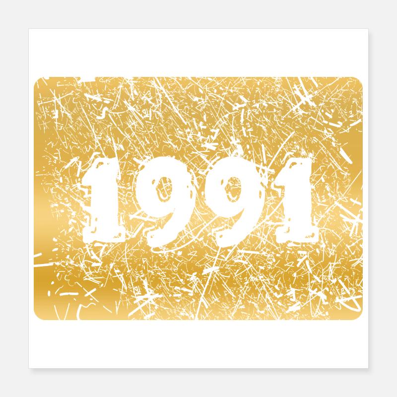 Numéro 1991 Poster 40 x 40 cm