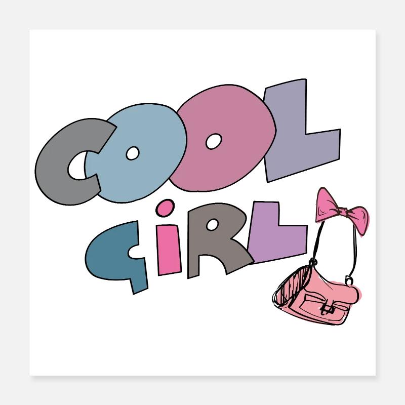 Fille cool Poster 40 x 40 cm