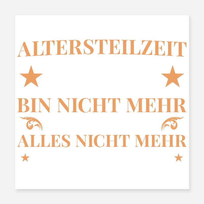 Retraite partielle 2026 Plus responsable Poster 40 x 40 cm