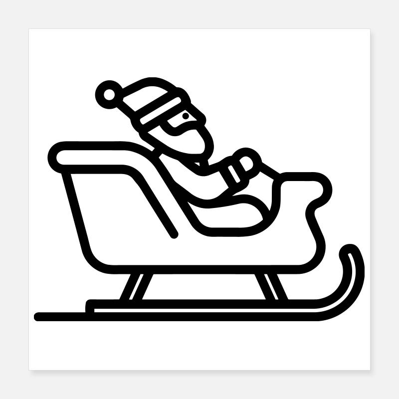 Santa's sleigh Poster 16" x 16" (40x40 cm)