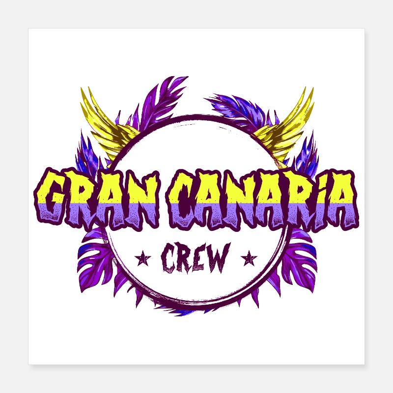 Gran Canaria Crew Bunt Poster 40x40 cm