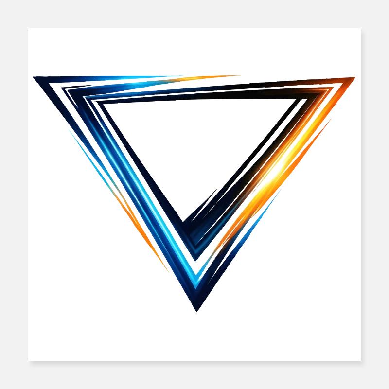 Triangle de design de justaucorps Style sportif moderne Poster 40 x 40 cm