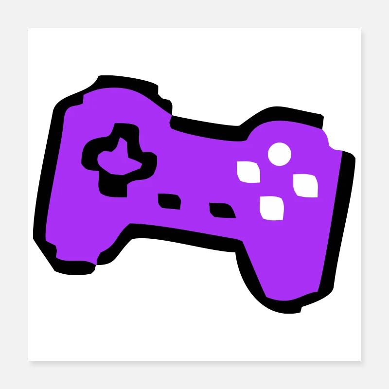  Schräger Retro Controller Gamer Poster 40x40 cm