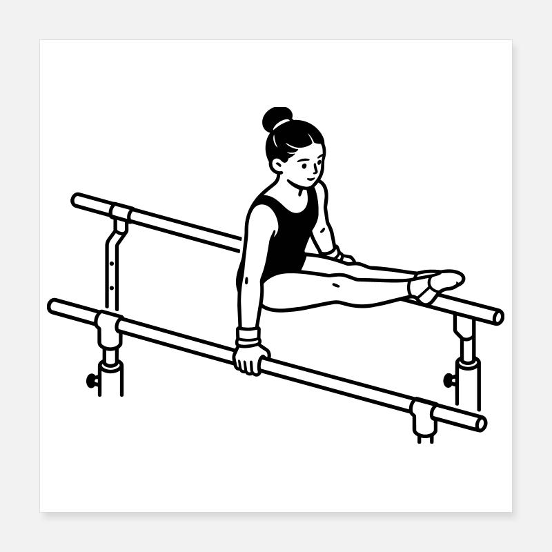 gymnastique Poster 40 x 40 cm