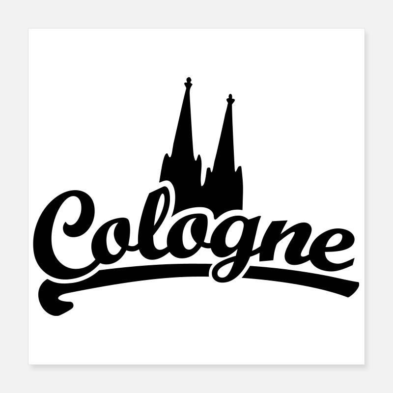 Cologne Classic Dom - Köln mit Kölner Dom Poster 40x40 cm