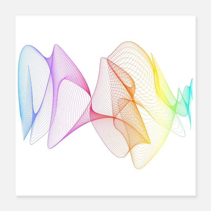 Abstrakte Linien Design 01 Poster 40x40 cm