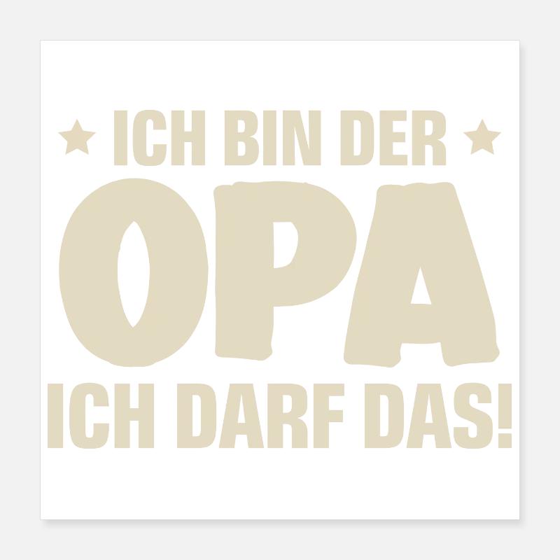 Opa Poster 40x40 cm