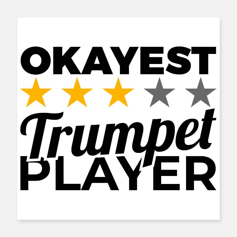 Trompettiste moyen Poster 40 x 40 cm