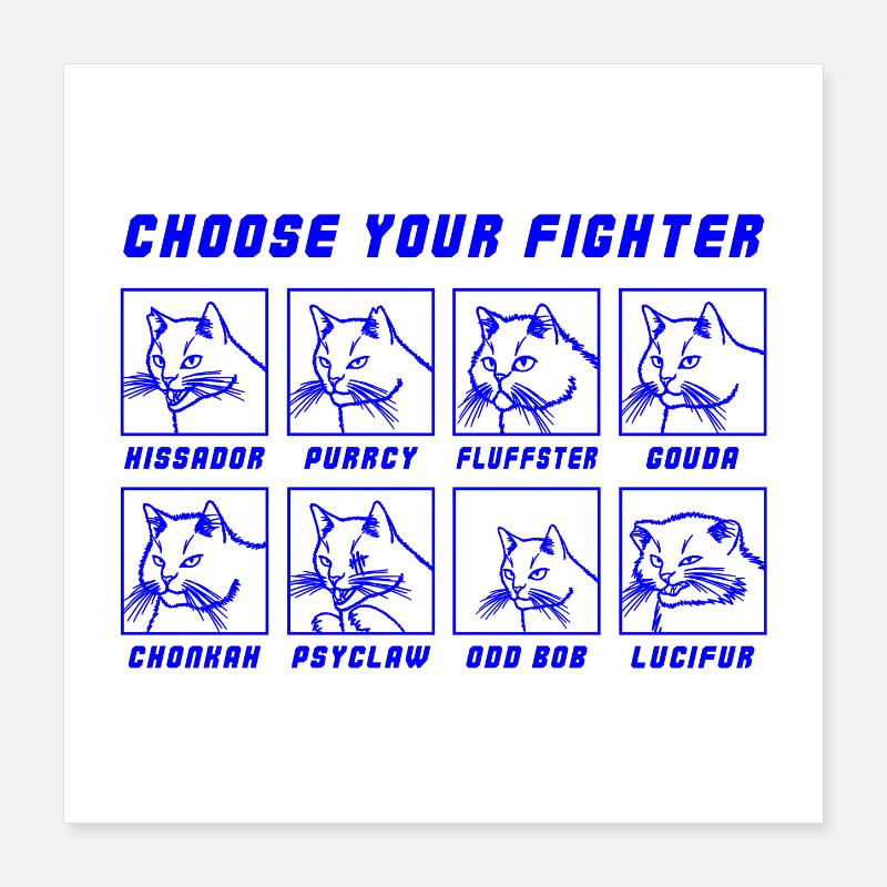 Choose your Fighter  Poster 16" x 16" (40x40 cm)