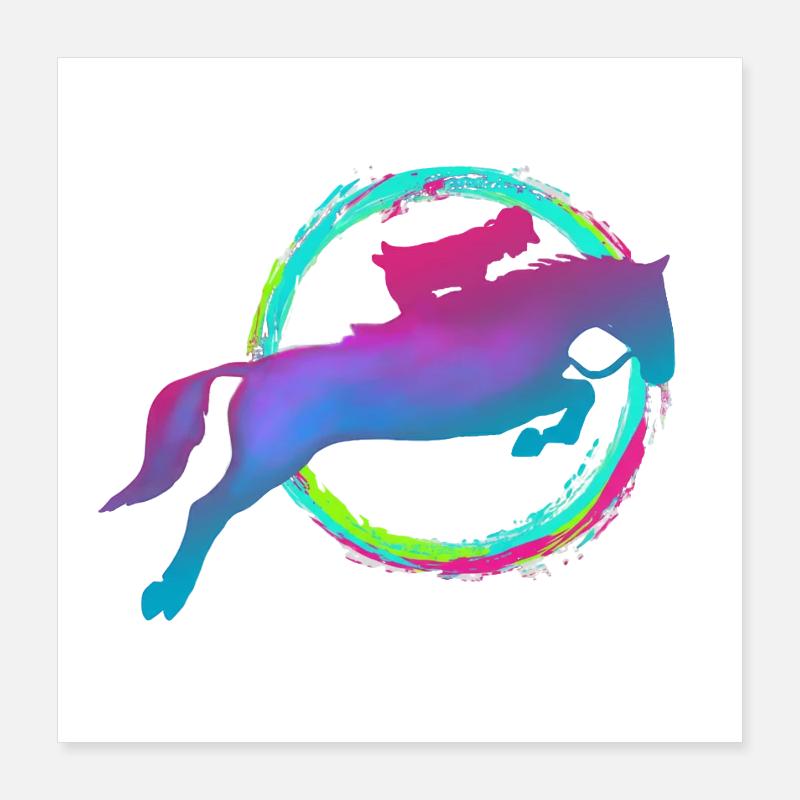 équitation Poster 40 x 40 cm
